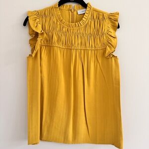 Greylin smocked sleeveless blouse. Size small.